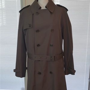 Men’s Hill and Archer Trench Coat. Charcoal. Zipped Removable Lining. Size 38R
